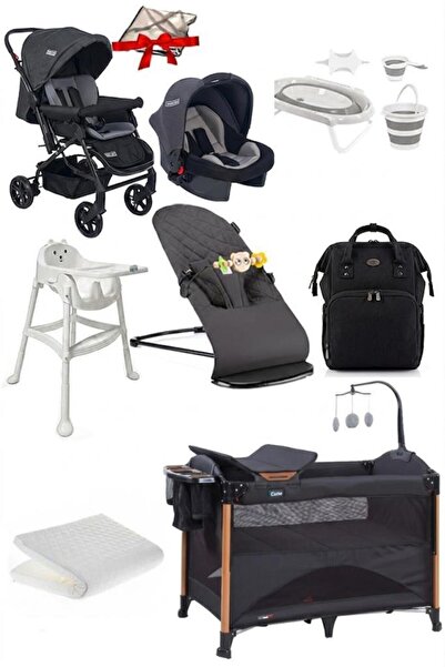 Tommybaby 13 Parça Çeyiz Seti Bebek Arabası Puset Oyun Parkı Anakucağı Mama S...