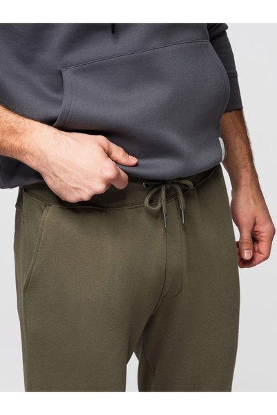 OMBRE Pantaloni bărbați, croială casual cu șnur P1529