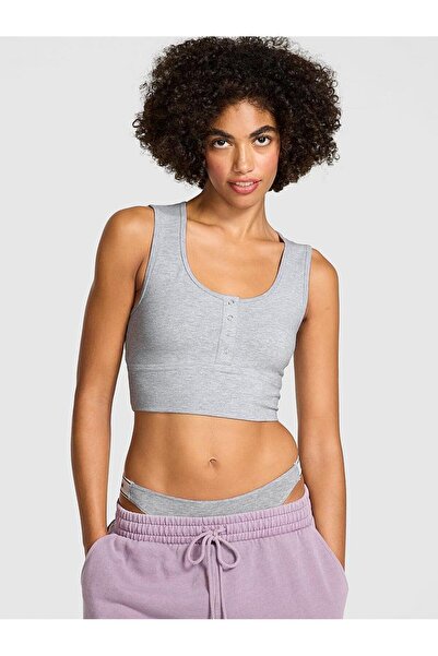 PINK All-Day Pamuklu Henley Sporcu Sütyeni