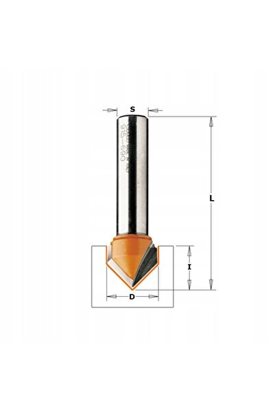 CMT Freză de canelat 12,7 mm 90 °   PLĂCI ȘI LEMN 915.127.11