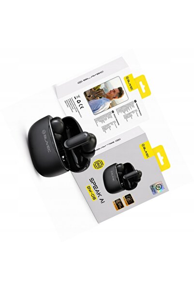 Blavec Căști traducătoare negre TWS BW-08 cu traducere AI pentru Realme 12 PR...