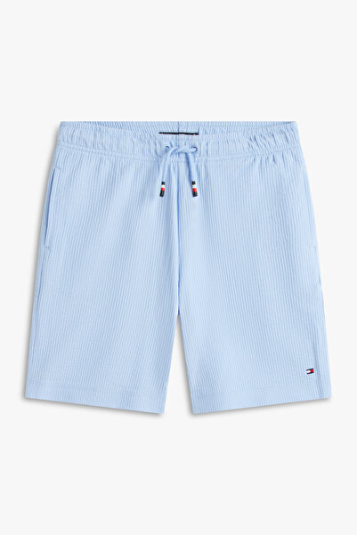 Tommy Hilfiger Boy's Navy Blue Jersey Seersucker Shorts