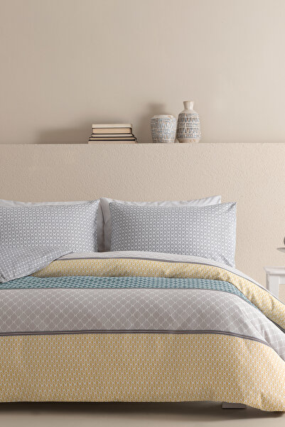 Dormy Home Hilaris Double Cotton Duvet Cover Set - Gray