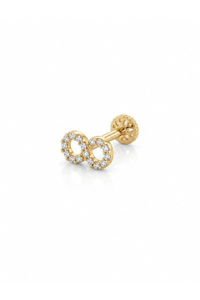 14 Ayar Altın Sonsuzluk Figürlü Tragus Helix Piercing