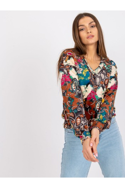 Italy Moda Γυναικεία μπλούζα, ITALY MODA, Πολυεστέρας, Μακρύ μανίκι, Ανοιχτό ...
