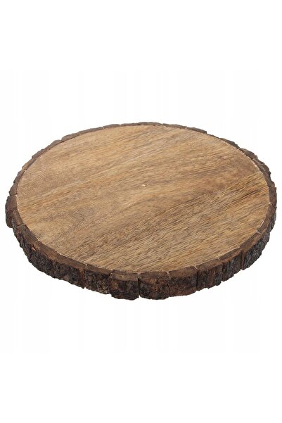 Orion Tavă din LEMN decorativă, suport, rondelă, felie de lemn, 30 cm