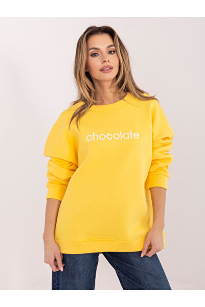 rue parıs Women's Sweatshirt, RUE PARIS, Cotton, Long Sleeve, Yellow, model R...