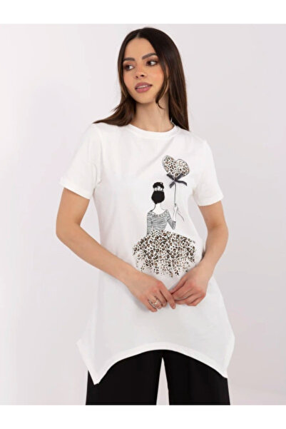 CALİMERA Women's Blouse, Calimera, Cotton, Short Sleeve, Ecru, model CLM-BZ-1...