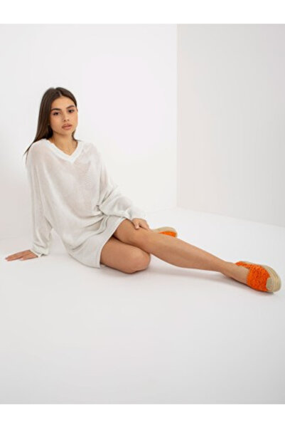 BADU Pulover Dama, BADU, Acril, Rochie oversize, Alb, model BA-SW-C1001.57P
