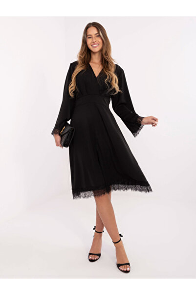 Italy Moda Γυναικείο Φόρεμα, ITALY MODA, Πολυεστέρας, Φόρεμα κλος, Μαύρο, μον...