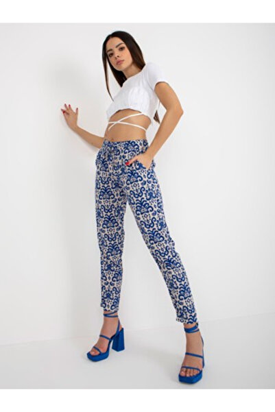 Sublevel Pantaloni Dama Dreapta, Guler inalt, Sublevel, Albastru Casual Marim...