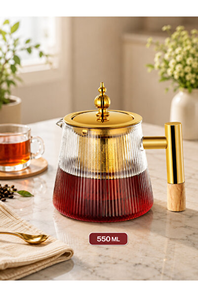 DLC 550ml Glass Teapot