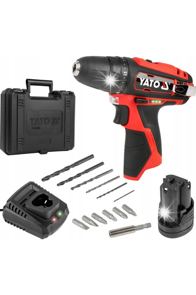 yato Șurubelniță electrică compactă 12V 30Nm, acumulator 2Ah + încărcător