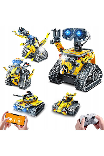 HOGOKIDS ROBOT DINOZAVR TELECOMANDAT RC 5 ÎN 1, 525 PIESE, PENTRU PROGRAMARE ...