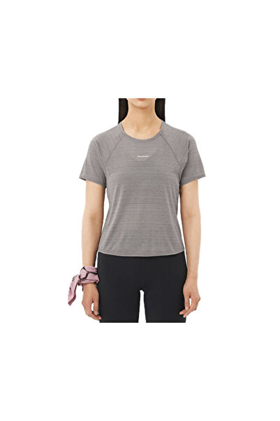 Salomon SHAKEout AIR CROPPED Γυναικείο μπλουζάκι για τρέξιμο LC2774400 Γκρι