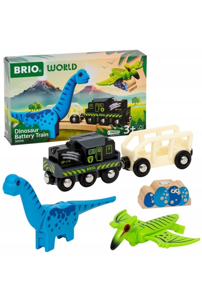 BRIO Trenuleț cu baterii Set Dino cu dinozauri 36096