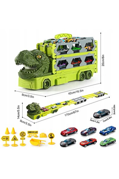 VATOS CAMION DINOZAV TIR AUTO LAVETĂ AUTO DE JUCĂRIE AUTOCAR AUTO 7 ÎN 1 MARE...