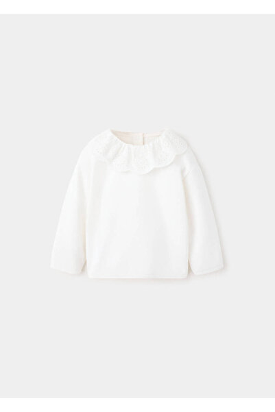 MANGO Baby İşleme detaylı pamuklu sweatshirt