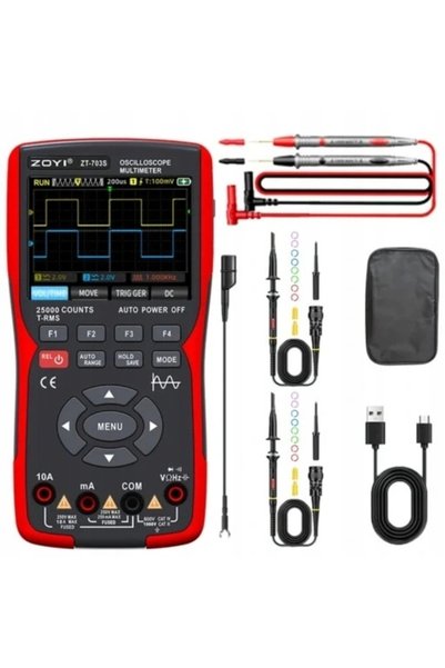 ZOYI Multimetru cu osciloscop osciloscop 3 în 1 ZT-703S 3,5'' 50Mhz PL