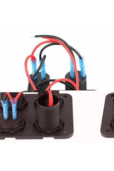NO BRAND Panou cu 4 întrerupătoare, încărcător 2x USB, voltmetru, priză 240W ...