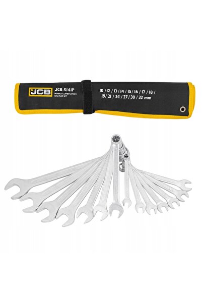 Jcb Set de chei combinat, 14 piese, oțel CRV, 10-32 mm
