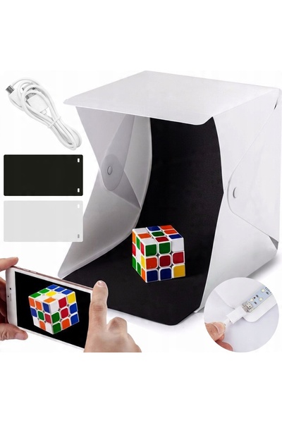 Heckermann Cort foto fără ramă, 2 fundaluri pentru fotografii, 2 LED-uri, 24x...