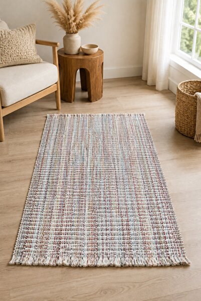 Bikaya Home Doğal Jüt Kilim 80x150 cm | Bohem, Rustik ve İskandinav Tarz | Sa...