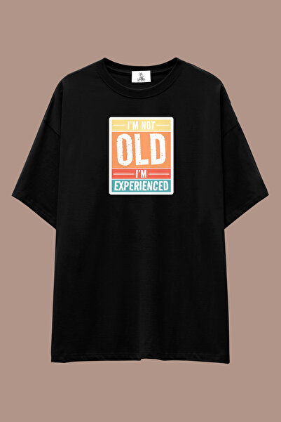UmbraWear I Am Not Old Series Loose Fit T-Shirt |   Unisex 100% Cotton Black ...