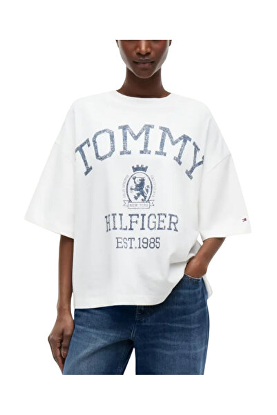 Tommy Hilfiger Γυναικείο Varsity Crest T-shirt Λευκό WW0WW50940-YBL