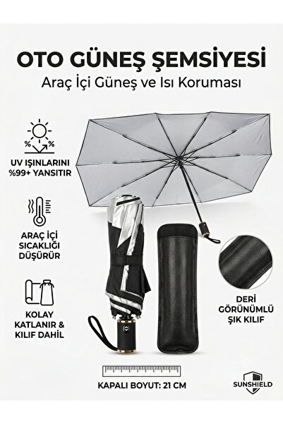 hakbay oto ve tekstil Pratik Şemsiye Tipi Araç İçi Ön Cam Güneşliği - Katlana...