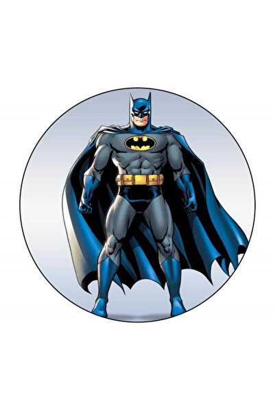 pasta baskı atölyesi batman temalı yuvarlak yenilebilir şeker hamuru pasta üs...