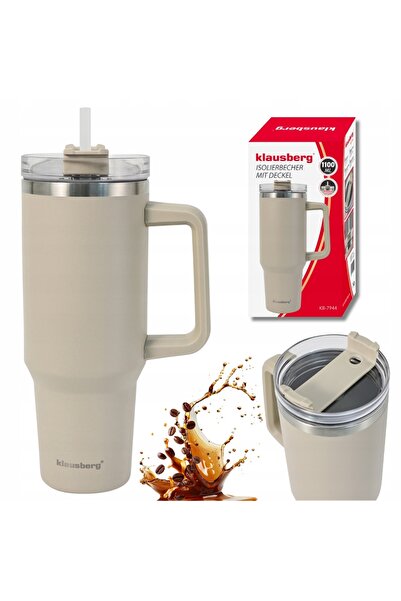 Klausberg Cana termică rezistentă tip termos 1100ml cu mâner și pai KB-7944