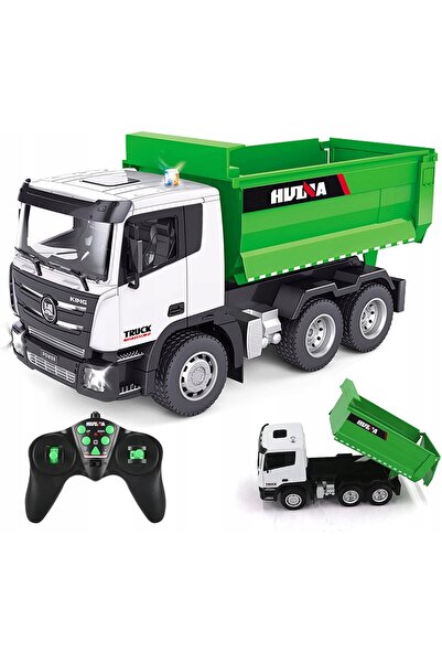 NO BRAND Camion basculant cu telecomandă RC Huina Verde 1:18