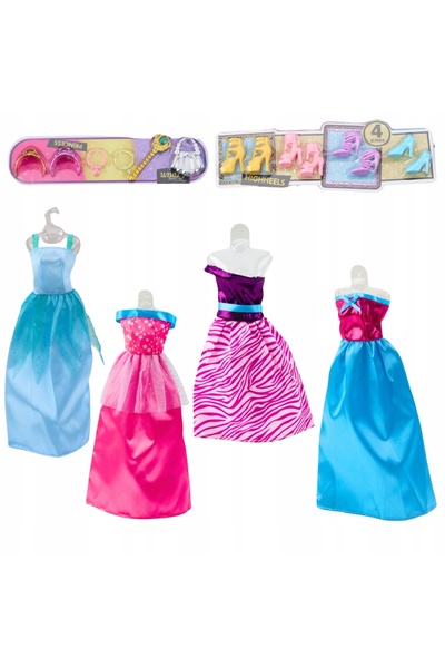 LeanToys Set Modă Mare Colecția Anlily Păpușă Rochii Accesorii 24el.