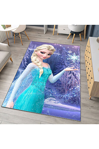 Artisan Home Store Elsa Çocuk Odası Halısı | Frozen Karlar Ülkesi Prenses Tem...