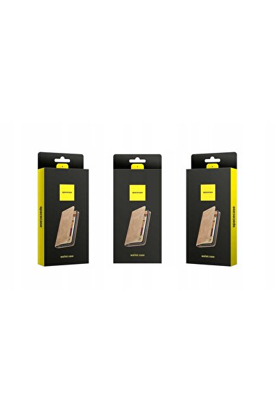 NO BRAND Husă tip portofel SPACECASE pentru Samsung Galaxy S20, maro deschis