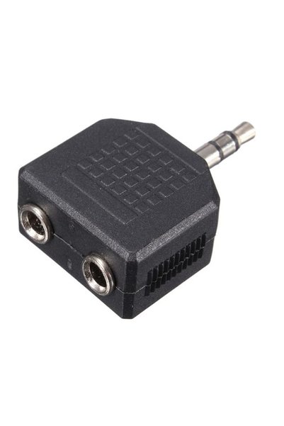 POWERTECH αντάπτορας 3.5mm σε 2x 3.5mm CAB-J015, μαύρος, 5τμχ