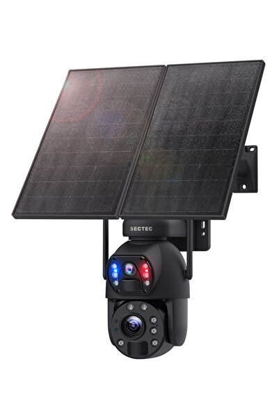 Sectec έξυπνη ηλιακή κάμερα ST-598-6M-4G-20W-EU, διπλός φακός 3MP, ζουμ 20x, ...