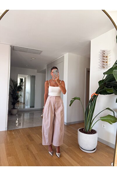 MERVE AKSOY İthal Taşlı Balon Pantolon - Pembe