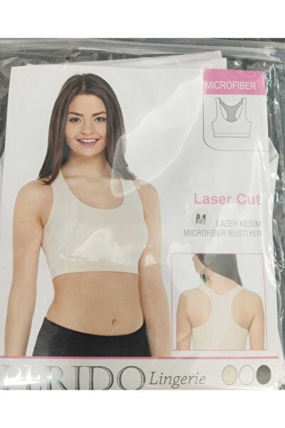 Stimor PERİDO LİNGERİE 2901 Lazer Kesim Mikrofiber Büstiyer Kadın Dikişsiz Sp...