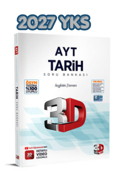 3D Yayınları AYT Tarih Soru Bankası 2027 YKS