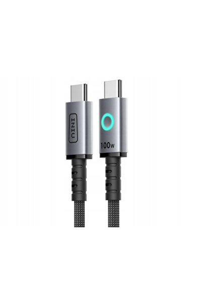 iniu Cablu USB-C - USB-C Leopard 100W 1.2 m Negru-gri