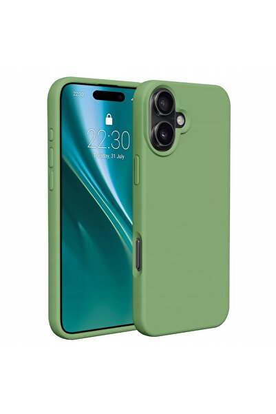 NO BRAND Husa silicon ETTERI pentru Apple iPhone 16 verde deschis