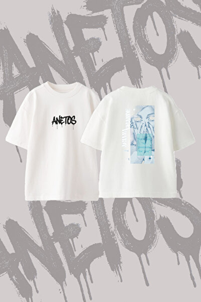 Anetos Ariana Grande Positions_13 Design Back Printed Cotton White Oversize T...