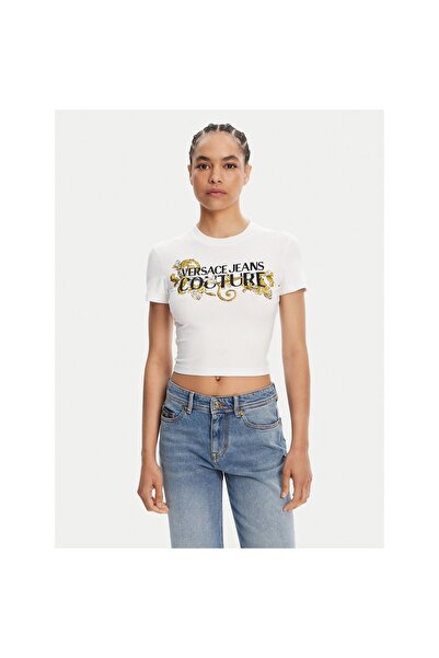 VERSACE JEANS COUTURE Tricou de damă 78HAHC05 CJ02C Alb