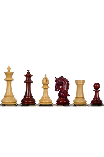 Sunrise Chess & Games Traditional CORINTIAN REDWOOD Chess Top Bottom Set 4.00"