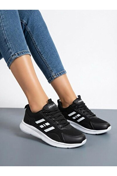 Lütfi Women's black sneaker - everyday orthopedic ultra-light sole walking & ...