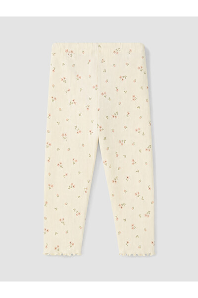 LC Waikiki LCW baby Ekru Desenli Kız Bebek Tayt 3'lü