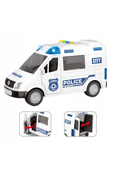 Askato Mașină de poliție 126128 scară 1:16 3+ cu sunete și lumini