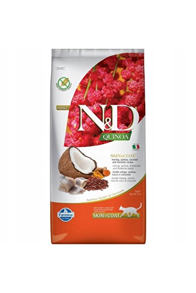 Farmina Hrană pentru pisici Quinoa Piele și Blană Hering 5 kg